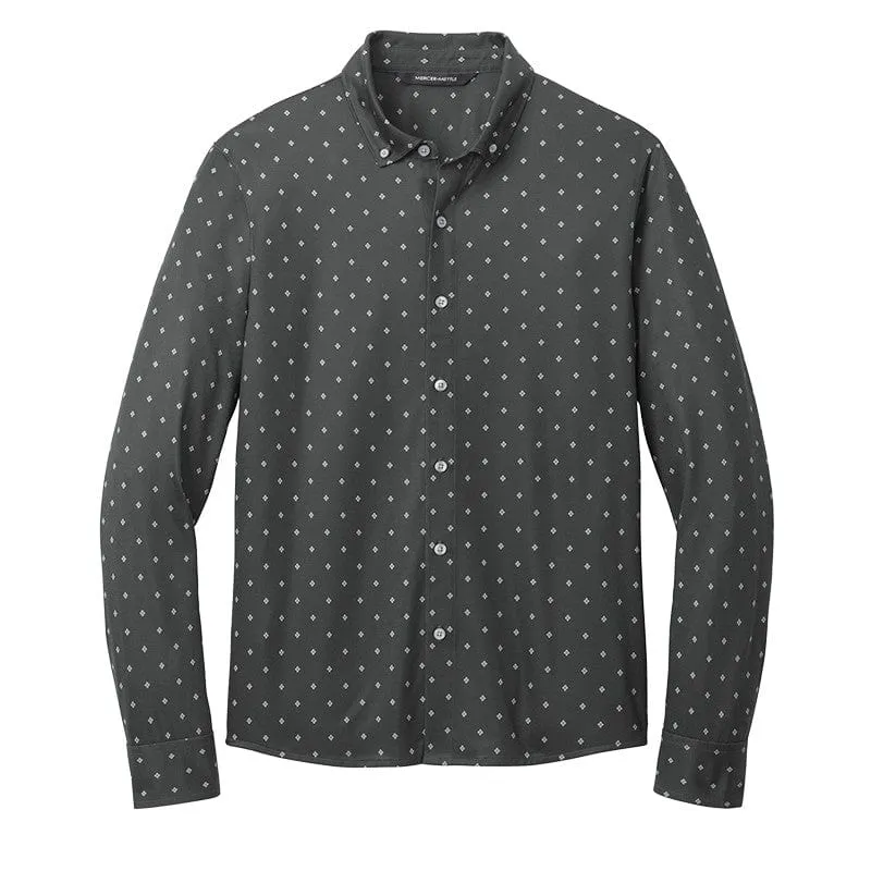Mercer Mettle - Men's Stretch Jersey Patterned Long Sleeve Shirt