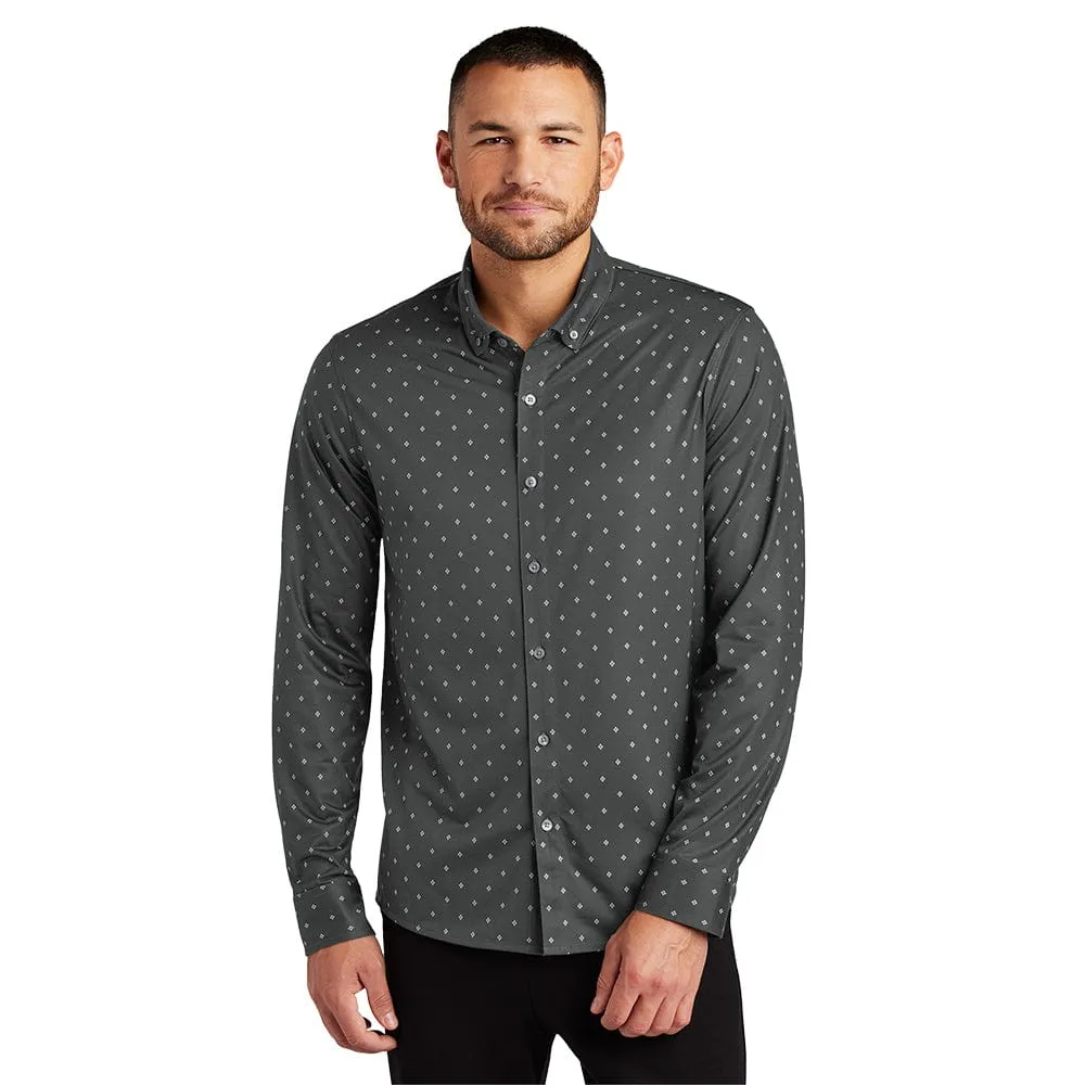 Mercer Mettle - Men's Stretch Jersey Patterned Long Sleeve Shirt