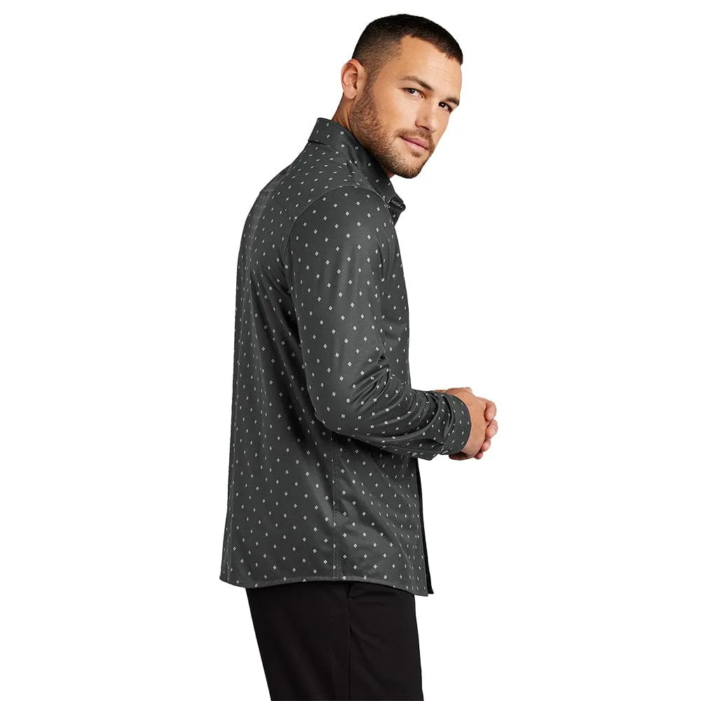 Mercer Mettle - Men's Stretch Jersey Patterned Long Sleeve Shirt