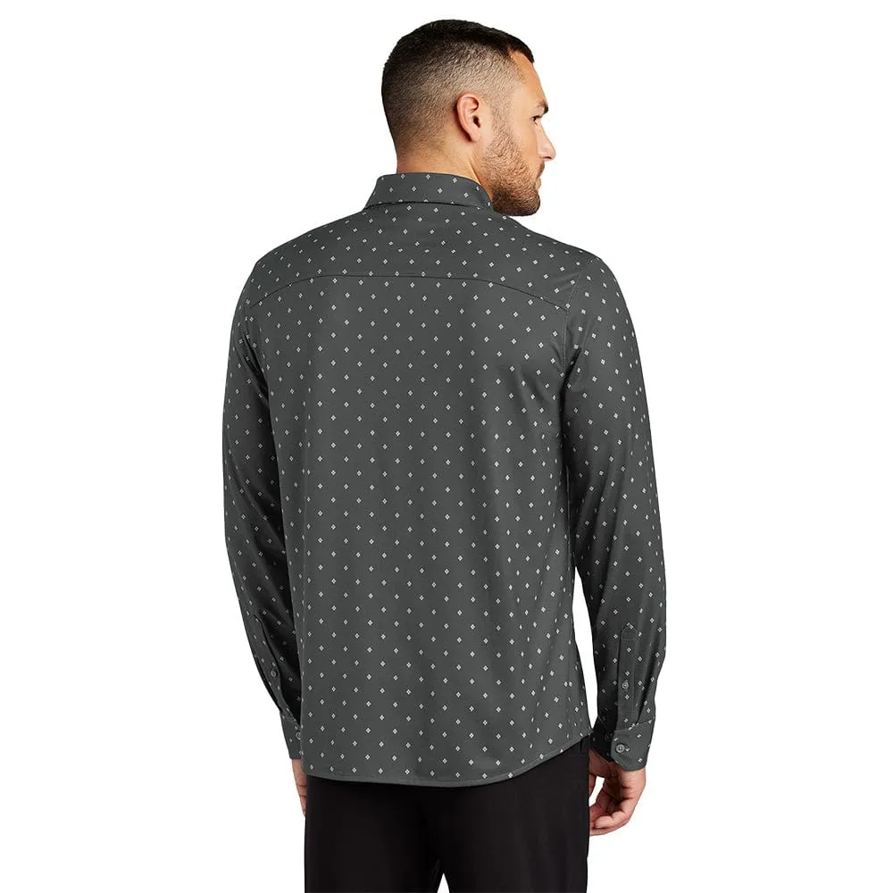 Mercer Mettle - Men's Stretch Jersey Patterned Long Sleeve Shirt