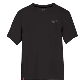 Milwaukee XL Short Sleeve Men's Crew Neck Black Hybrid Work Tee Shirt
