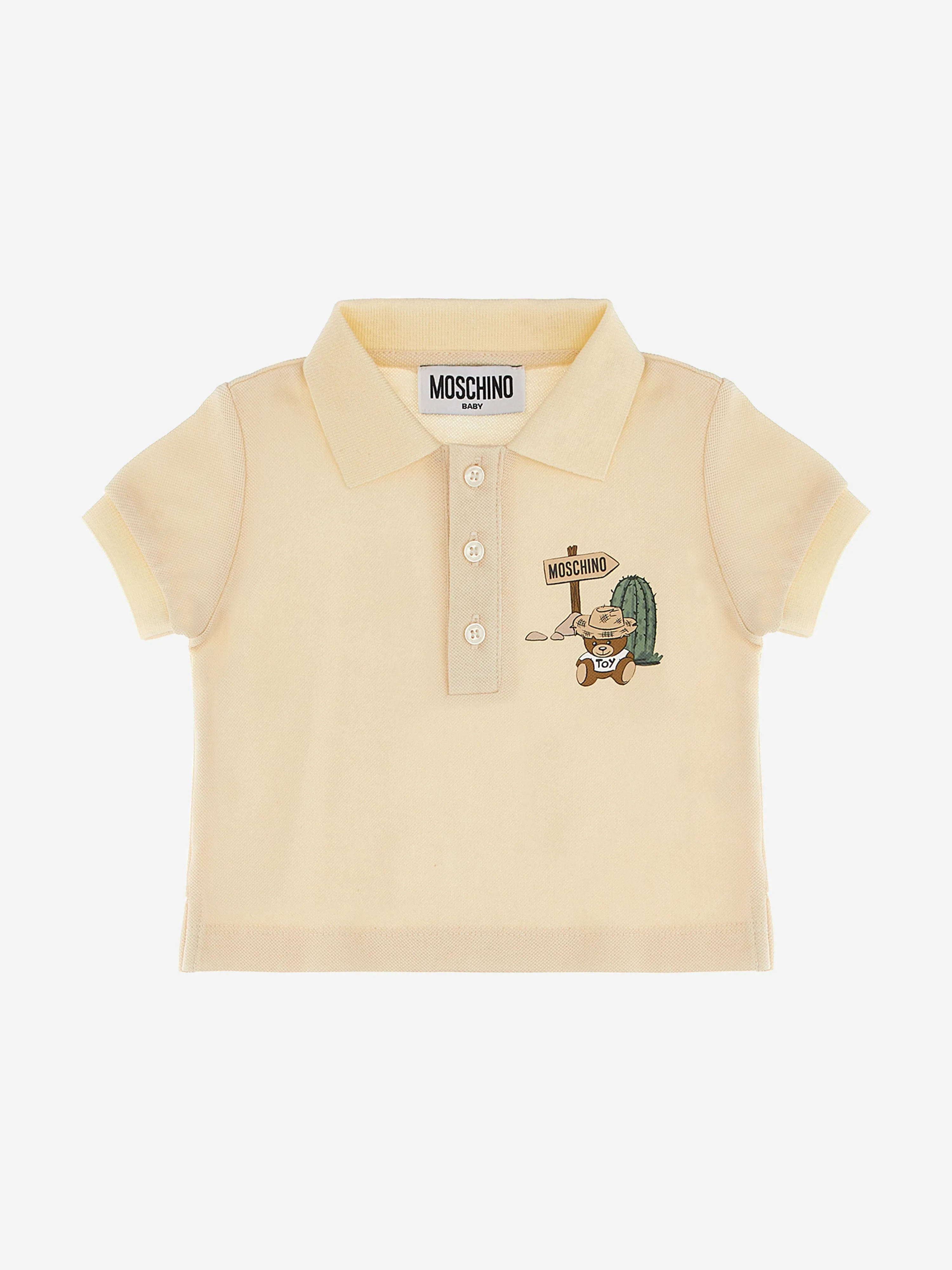 Moschino Baby Boys Polo Shirt And Shorts Set in Brown