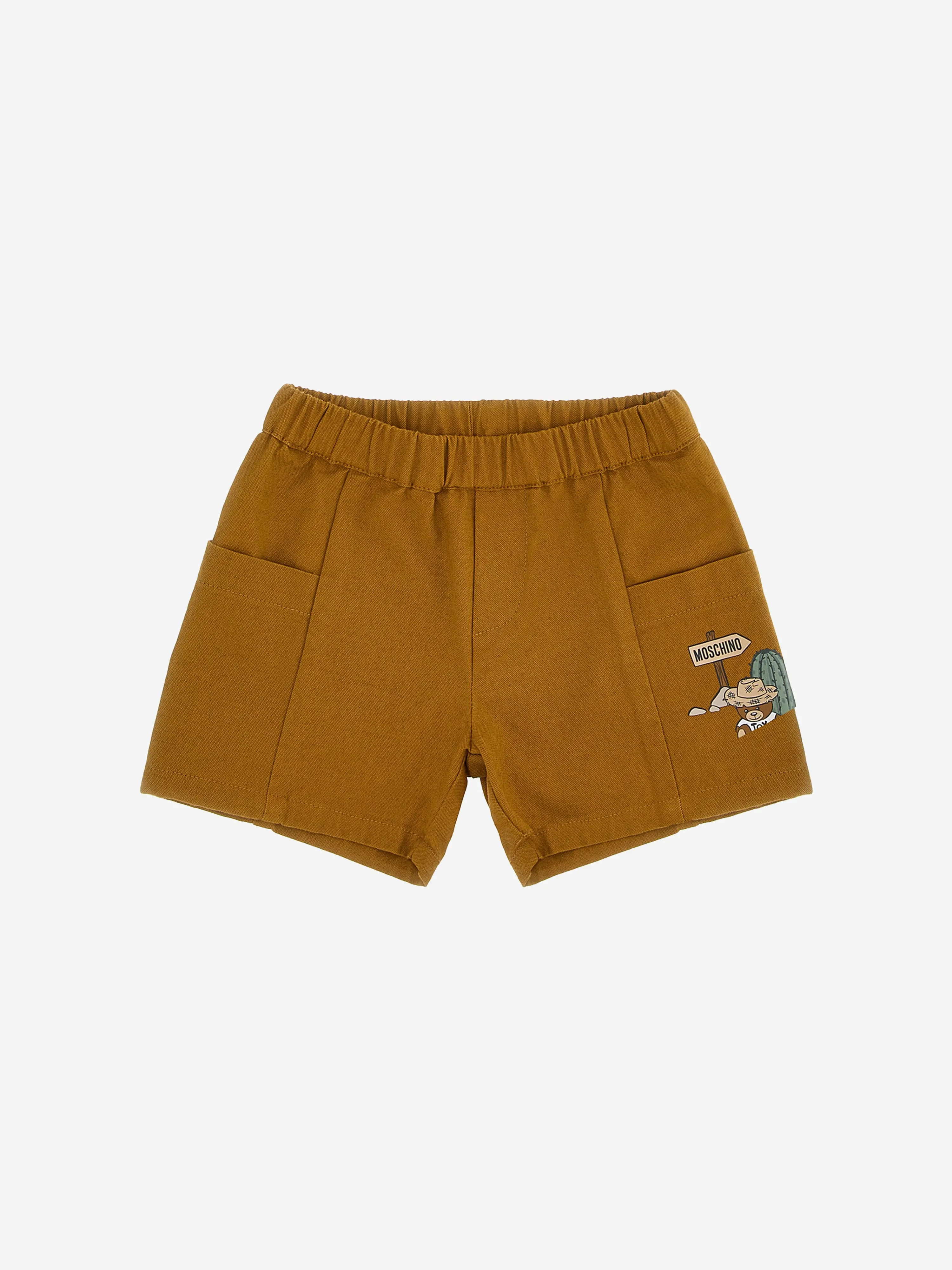 Moschino Baby Boys Polo Shirt And Shorts Set in Brown