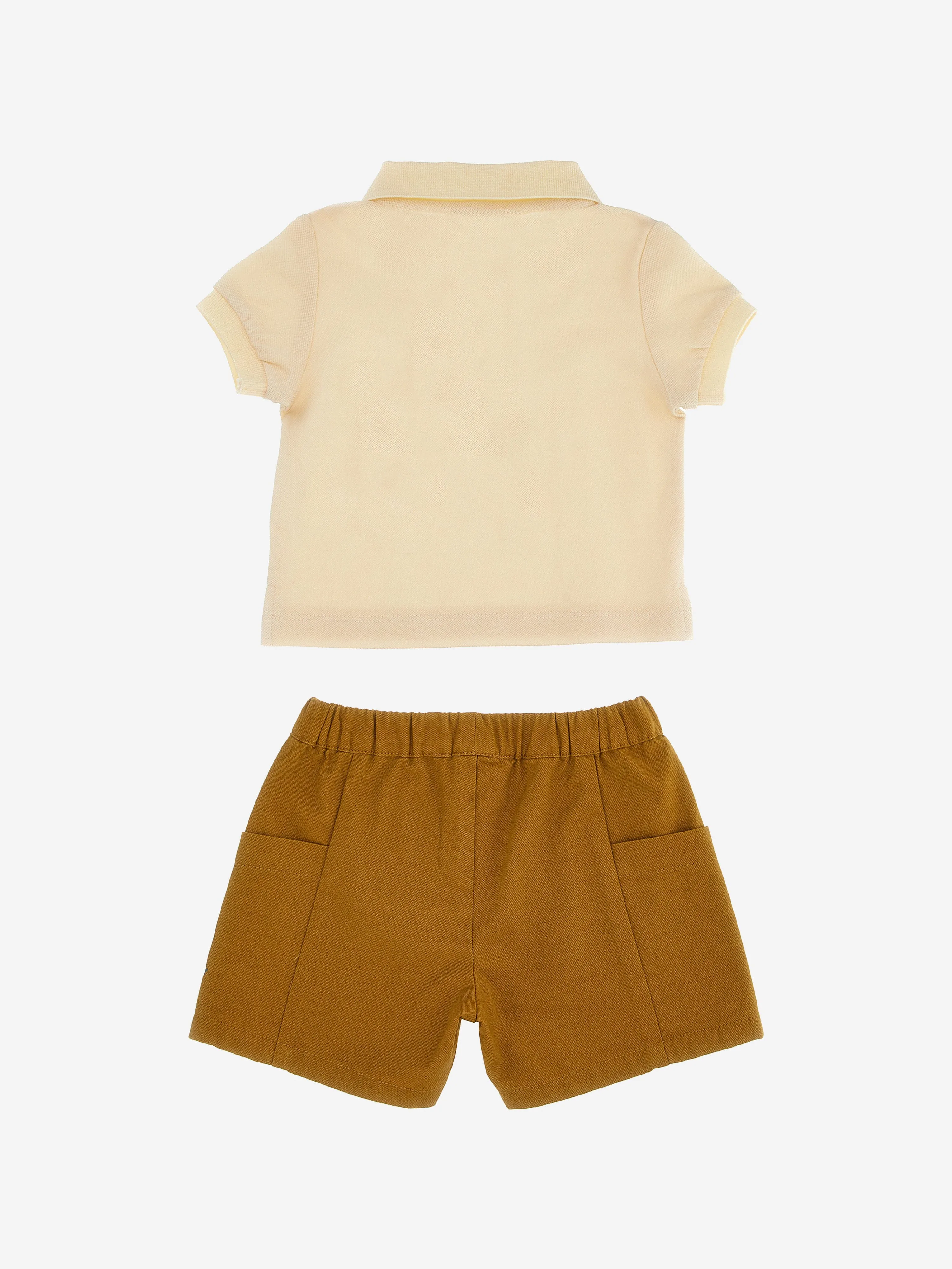 Moschino Baby Boys Polo Shirt And Shorts Set in Brown