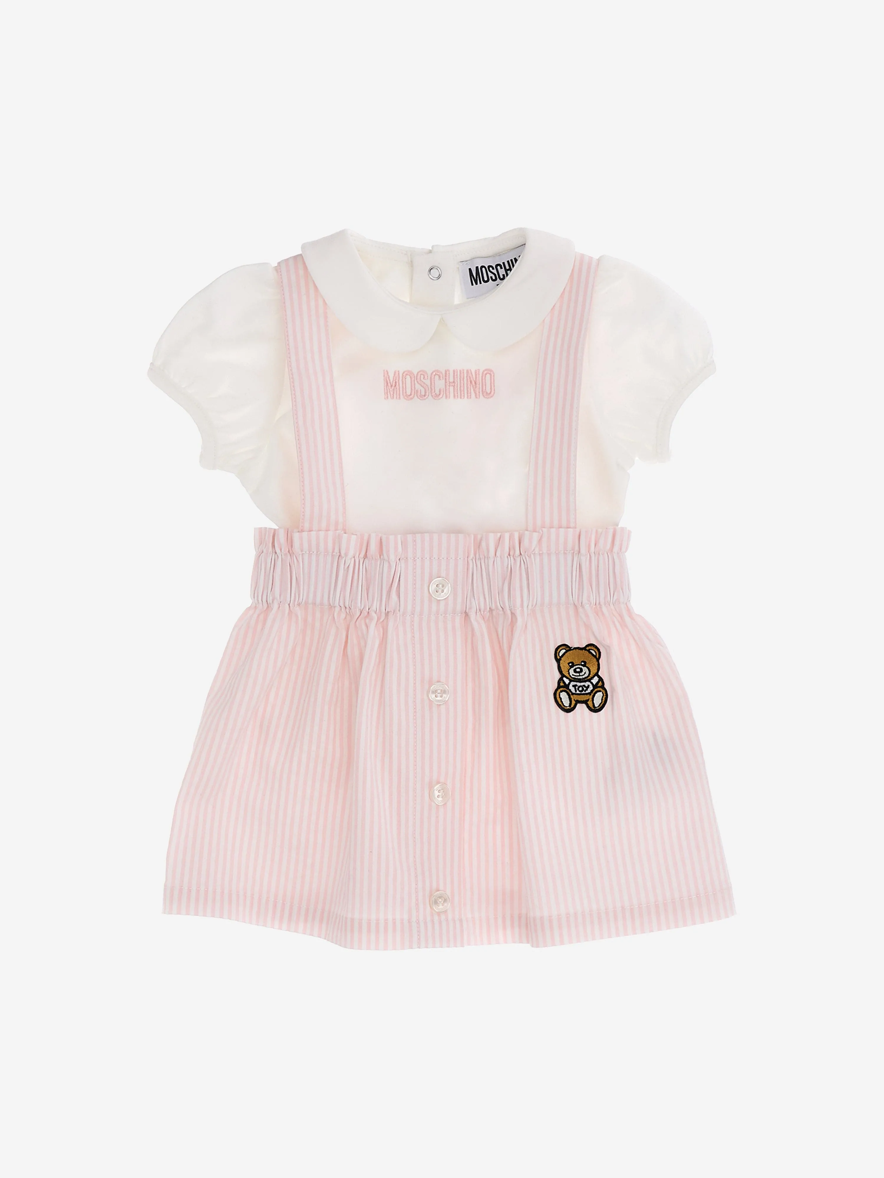 Moschino Baby Girls Dunagree Skirt Set in Multicolour
