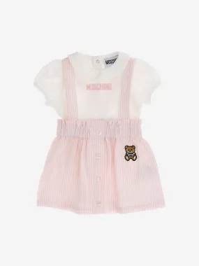 Moschino Baby Girls Dunagree Skirt Set in Multicolour