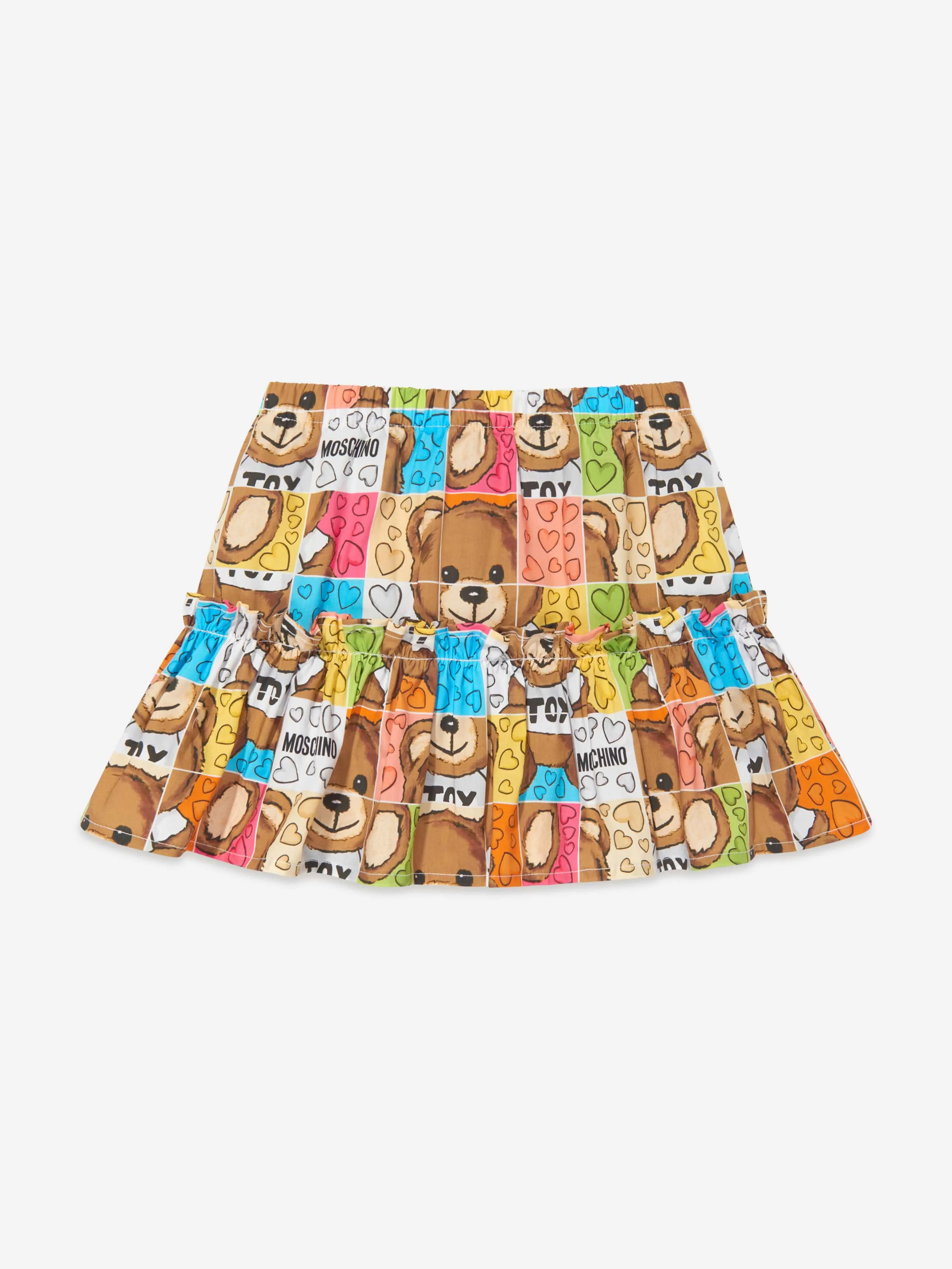 Moschino Baby Girls Teddy Bear Skirt Set in Multicolour