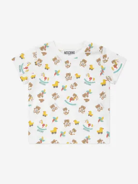 Moschino Baby Teddy Bear T-Shirt in Ivory