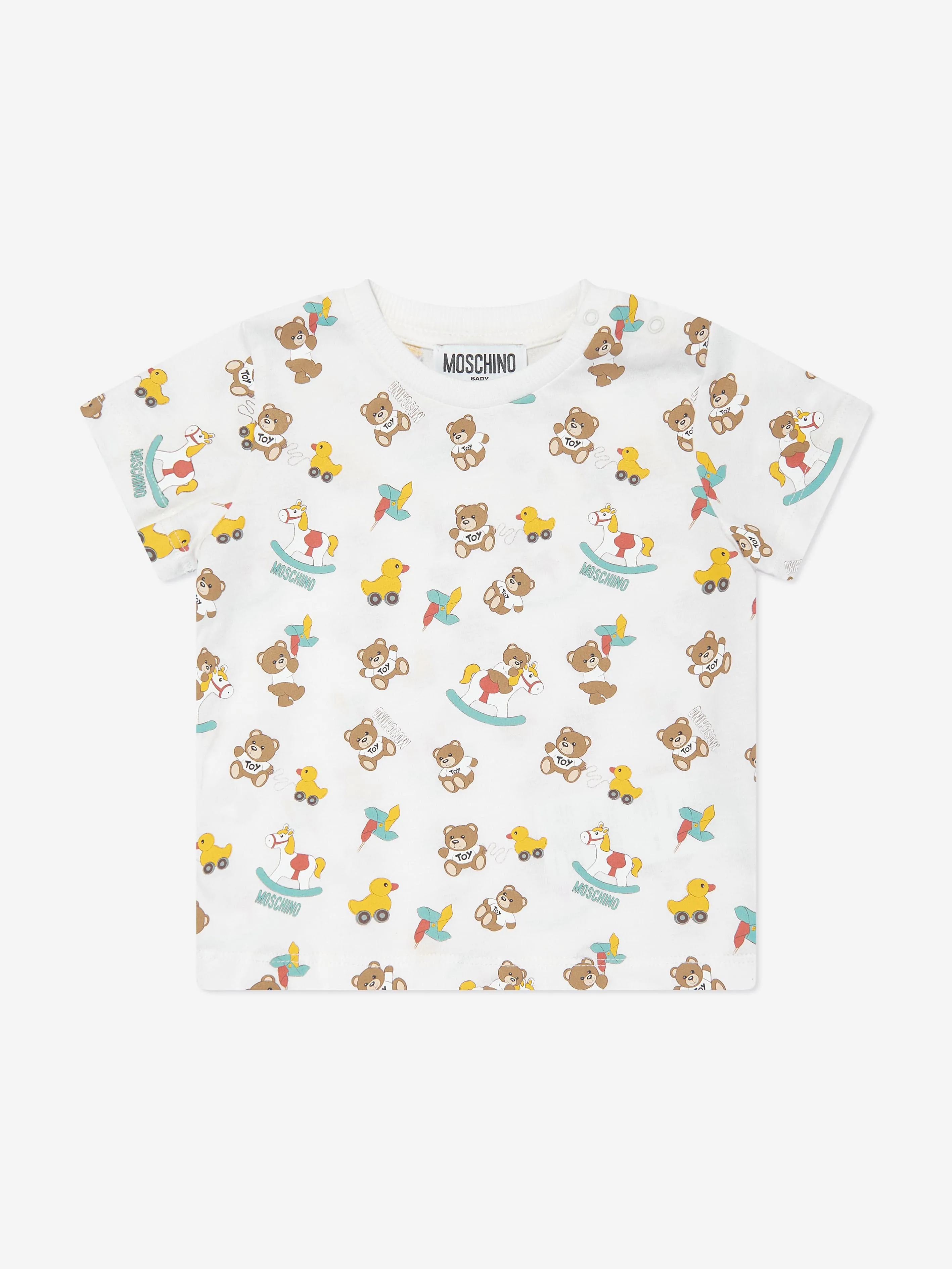 Moschino Baby Teddy Bear T-Shirt in Ivory