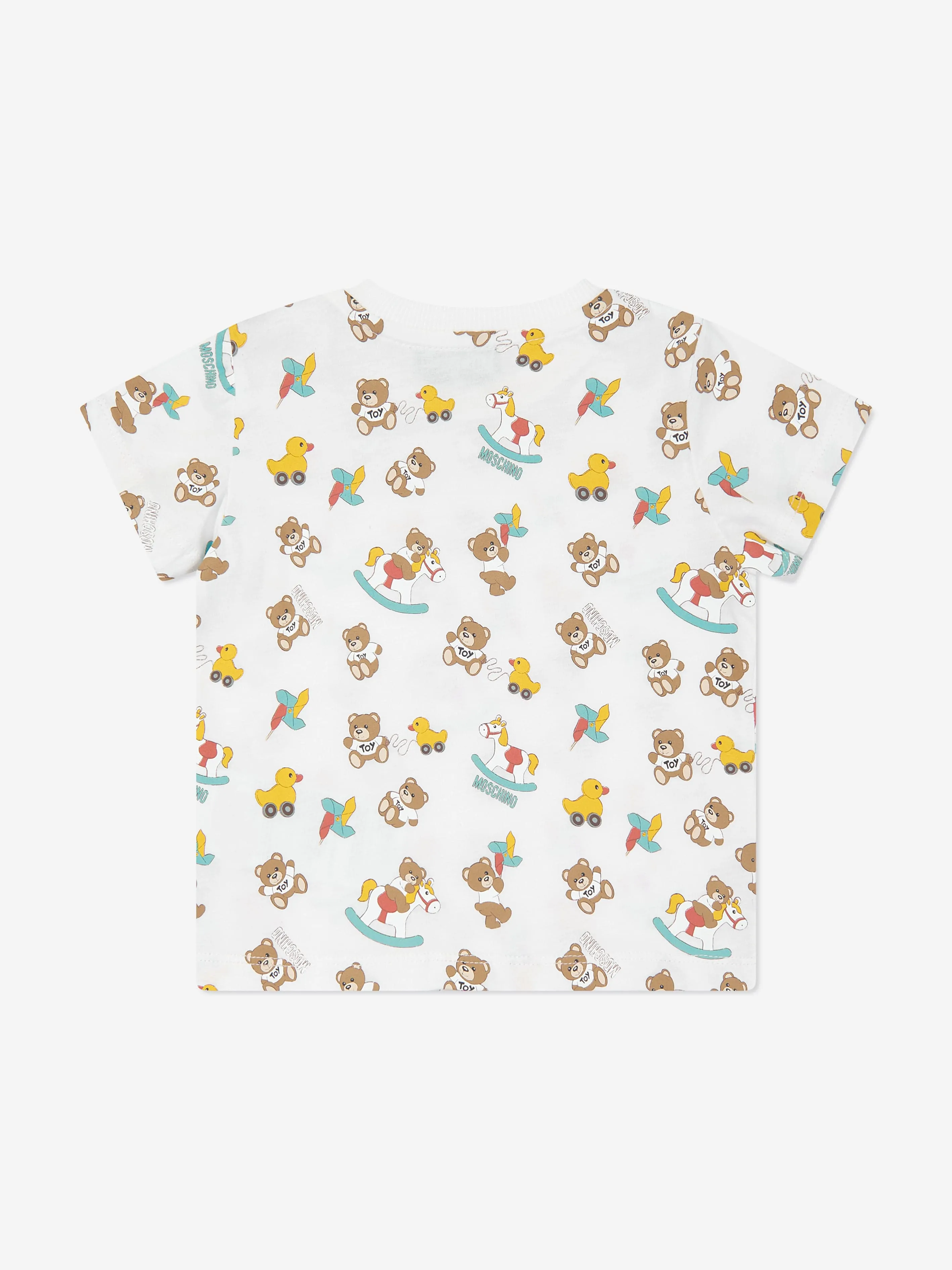 Moschino Baby Teddy Bear T-Shirt in Ivory