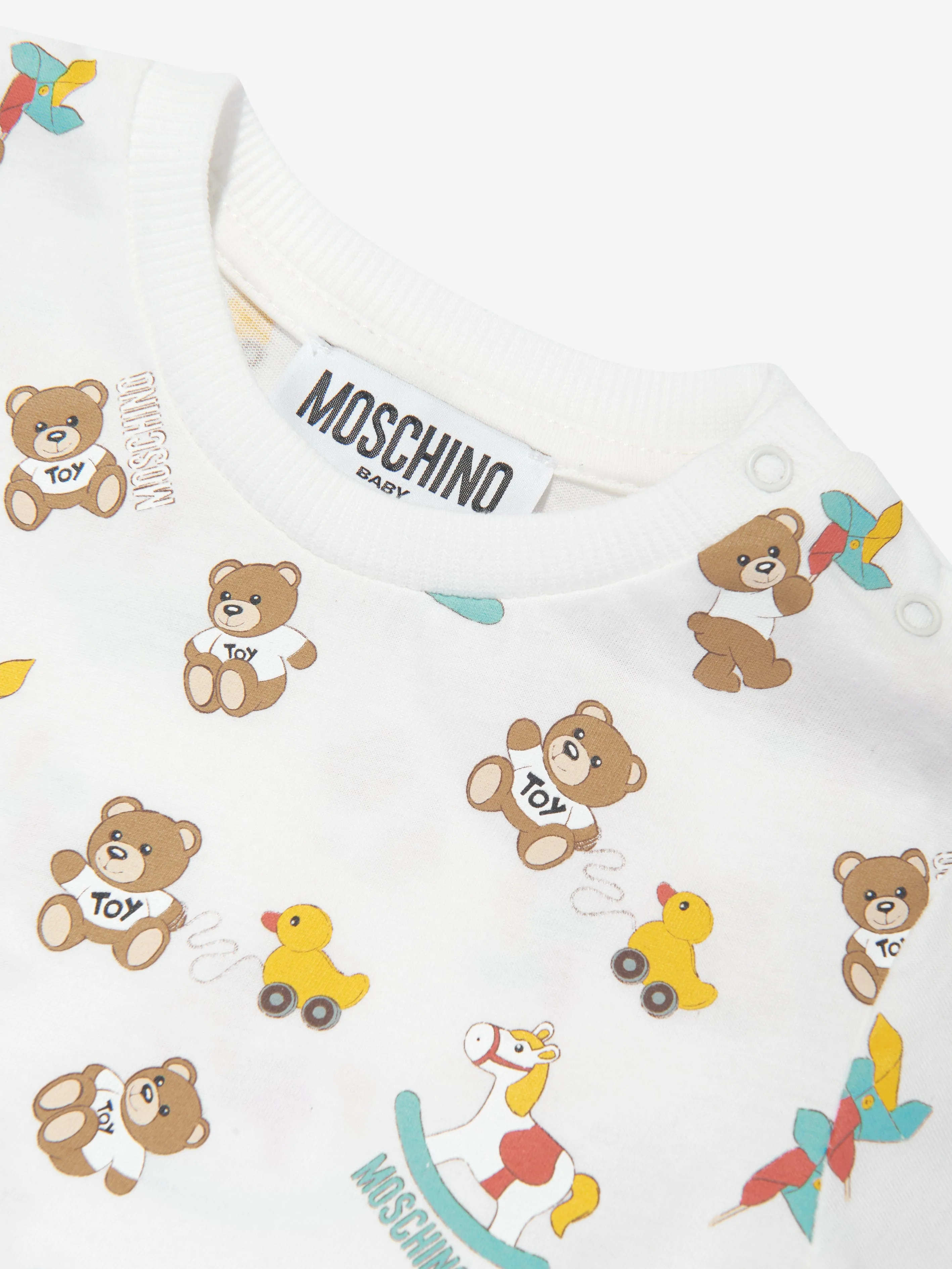 Moschino Baby Teddy Bear T-Shirt in Ivory