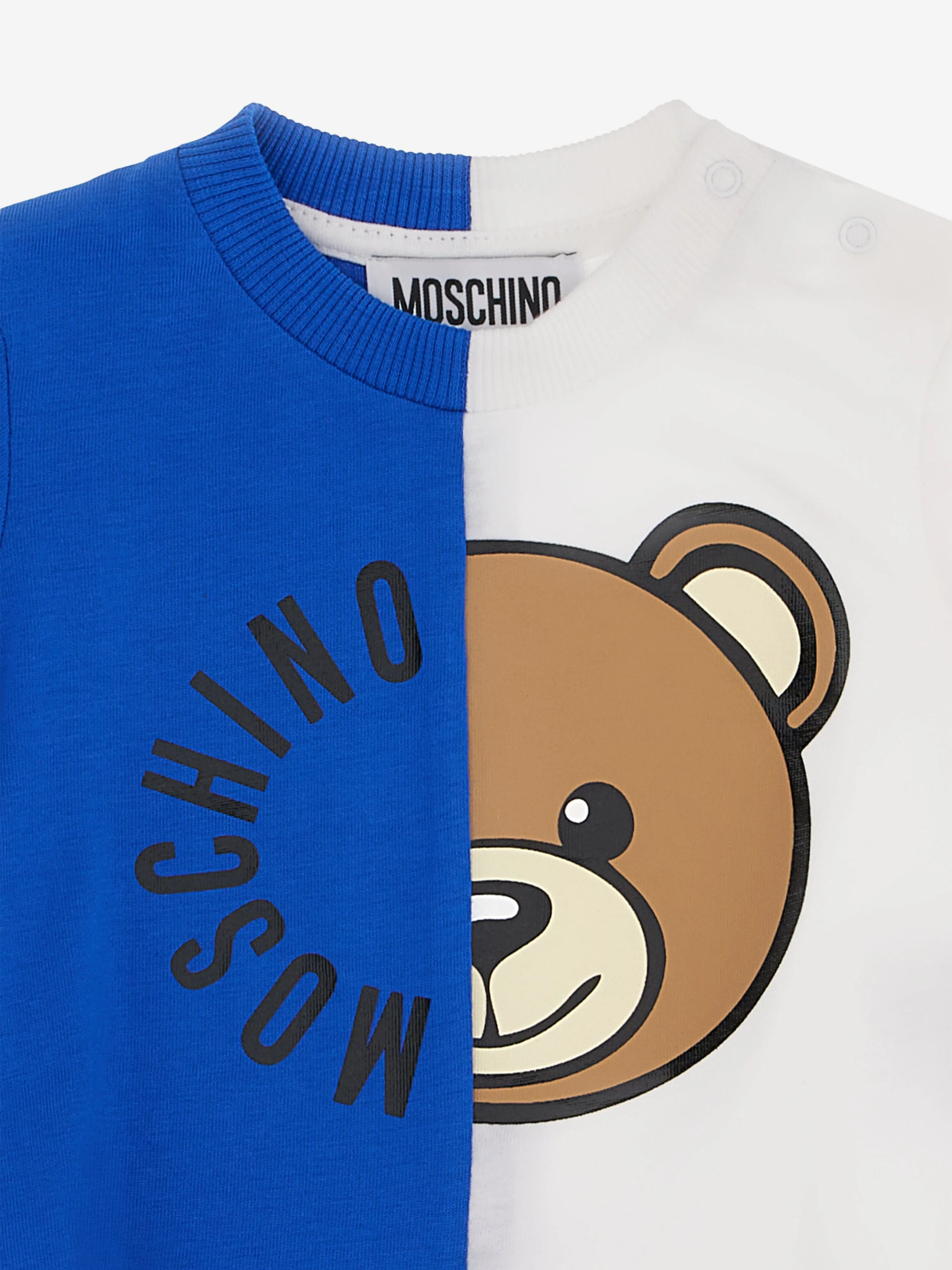 Moschino Baby Two-Tone Logo T-Shirt in Multicolour