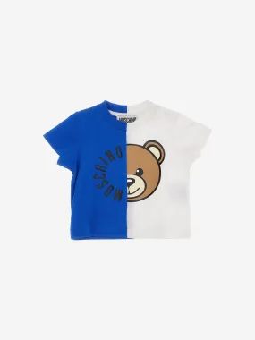 Moschino Baby Two-Tone Logo T-Shirt in Multicolour