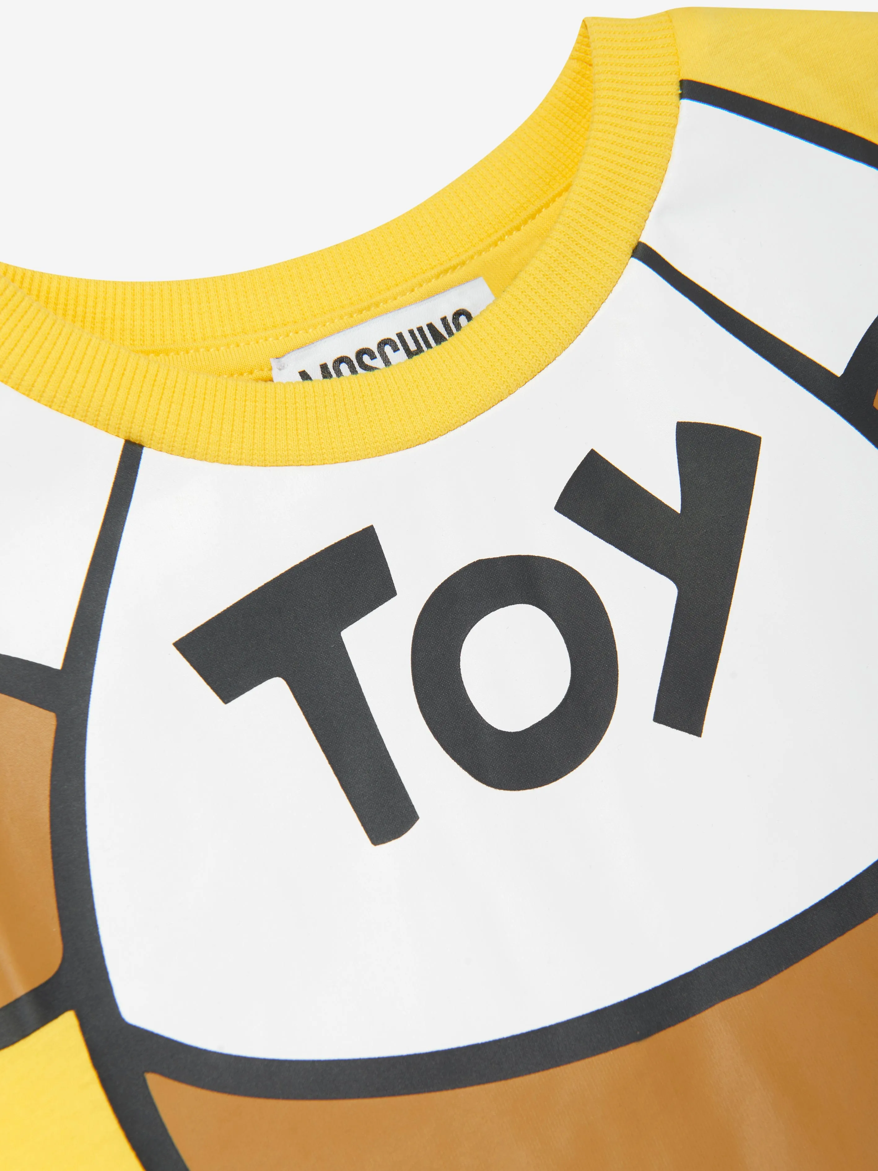 Moschino Kids Teddy Toy T-Shirt in Yellow