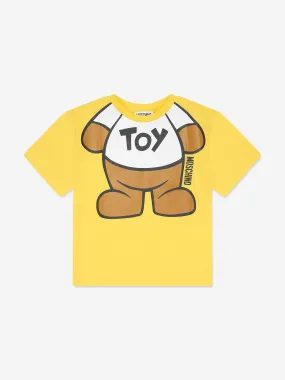 Moschino Kids Teddy Toy T-Shirt in Yellow
