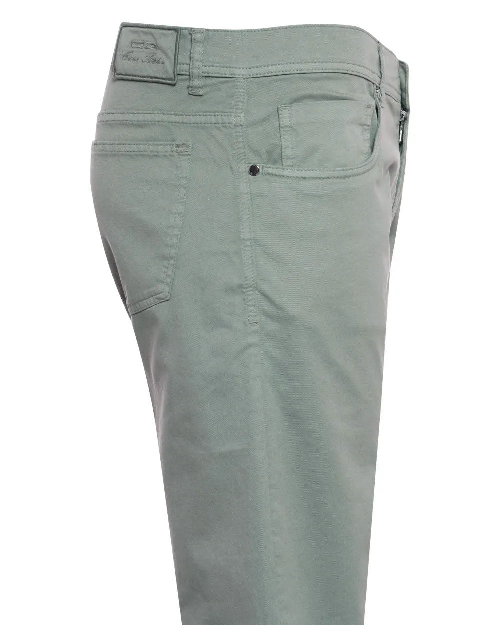 Moss Green Cotton Slim Fit Chino Pant