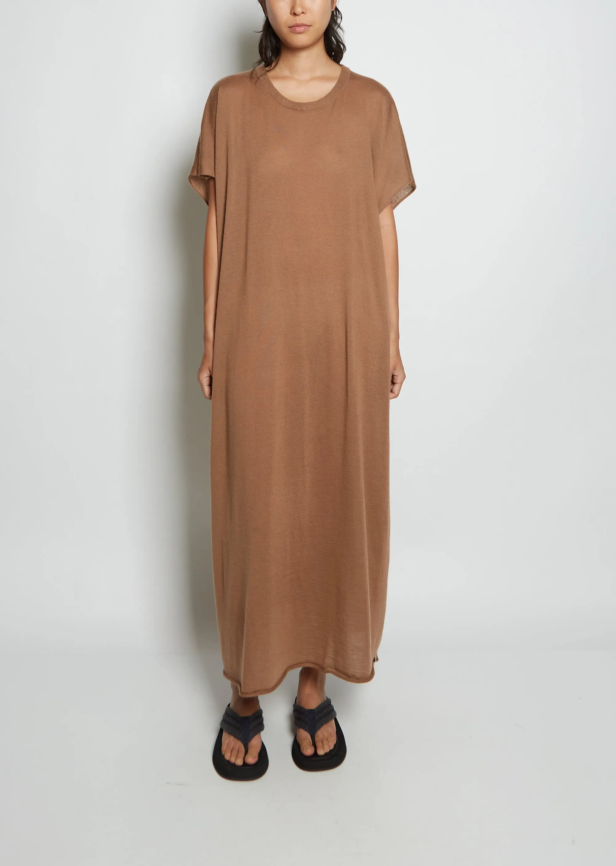 n°139 Caftan Cashmere Dress — Tan
