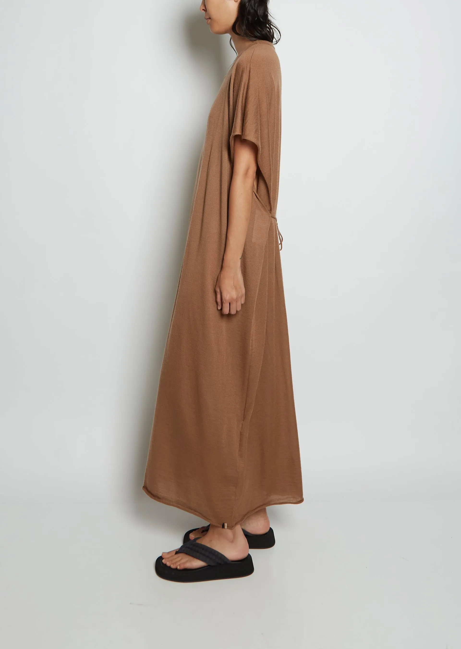 n°139 Caftan Cashmere Dress — Tan