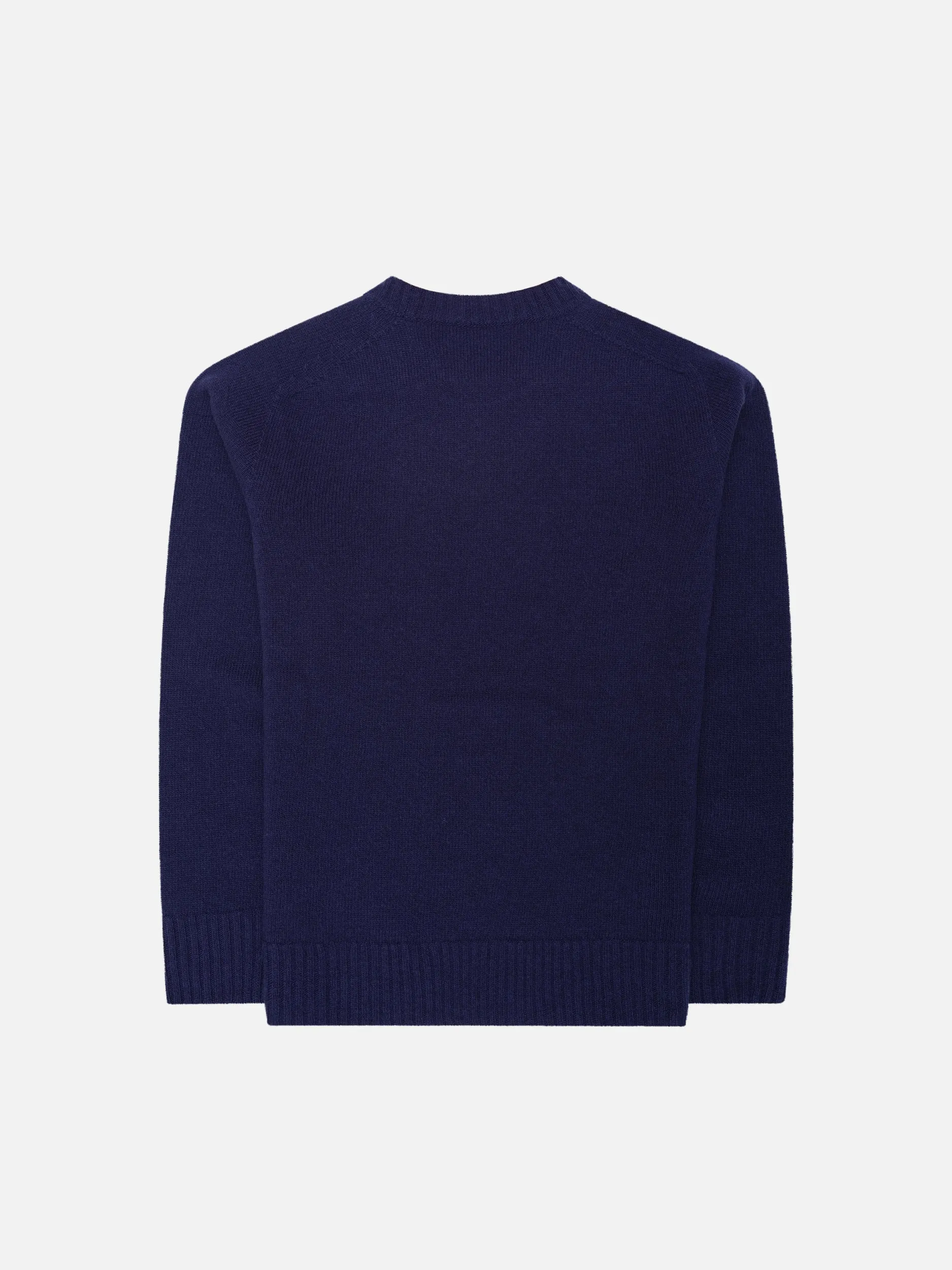 Navy Knitted Crewneck Sweater