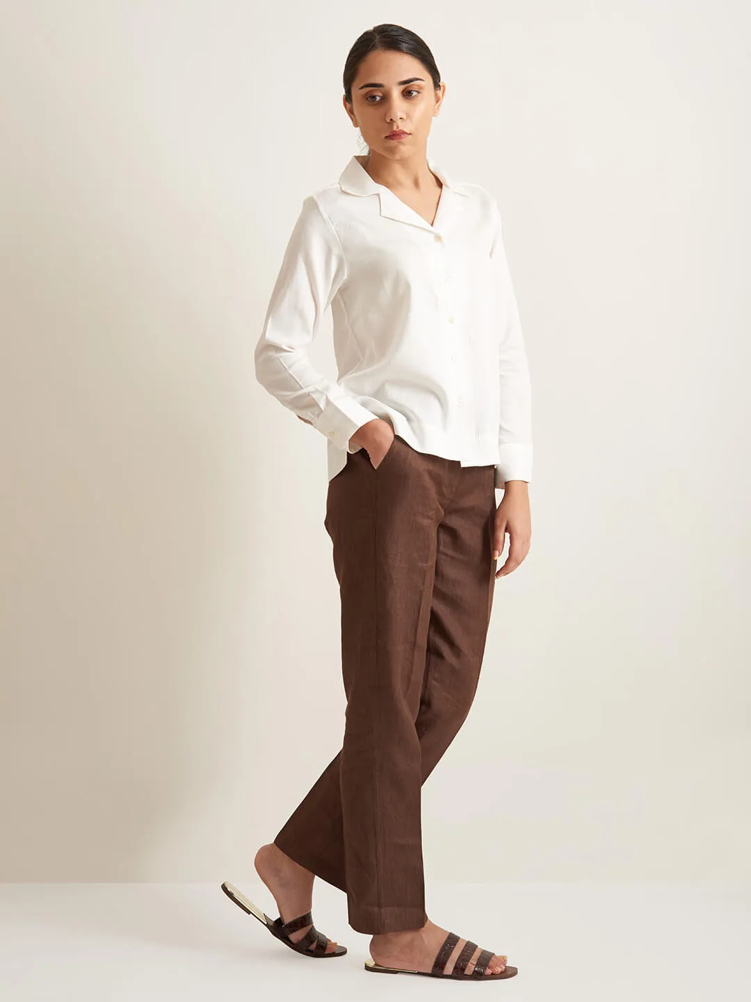 Notch collar shirt