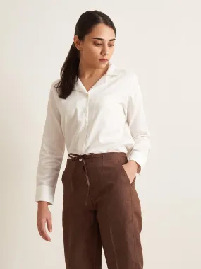 Notch collar shirt