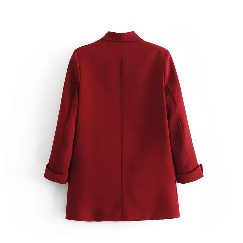 One-button cuff-cuff blazer