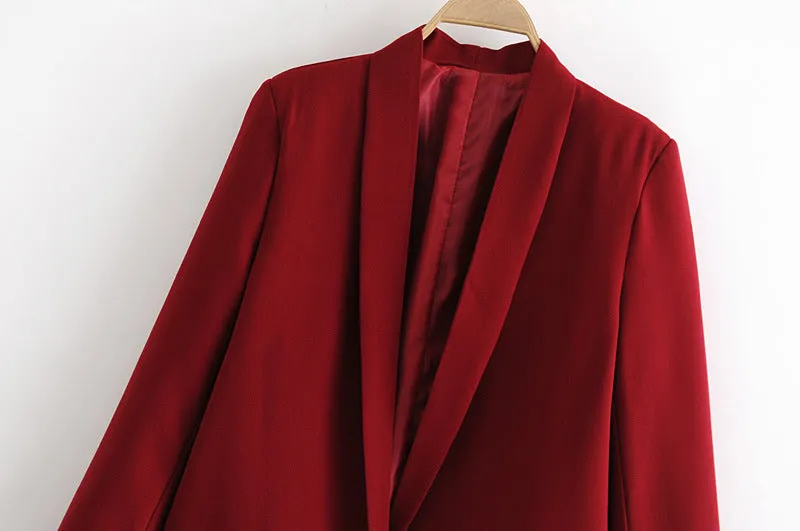 One-button cuff-cuff blazer
