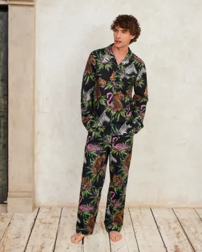 Organic Cotton Wild Nights Print Long Pyjama Set
