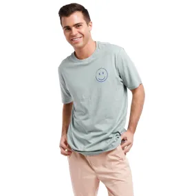 Organic Short Sleeve Crew Neck Tee | Be Happy