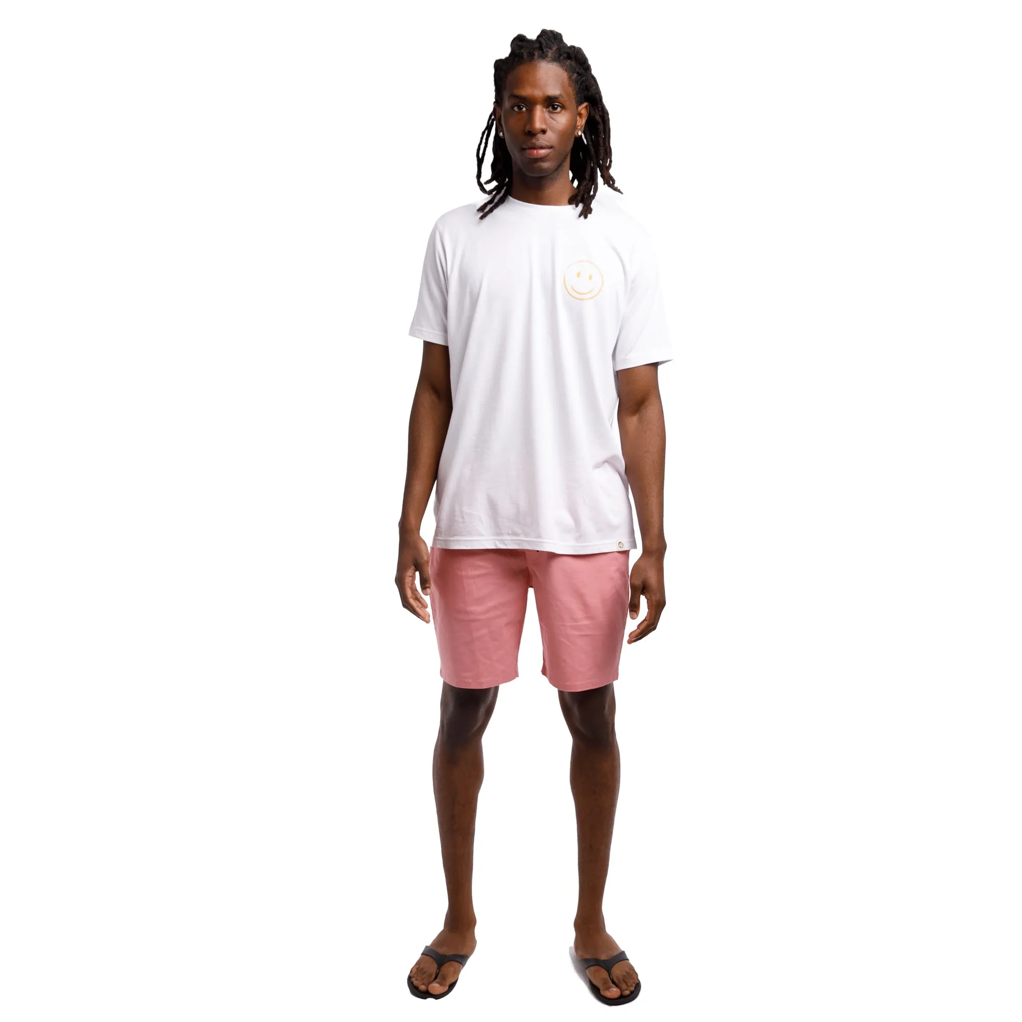 Organic Short Sleeve Crew Neck Tee | Be Happy