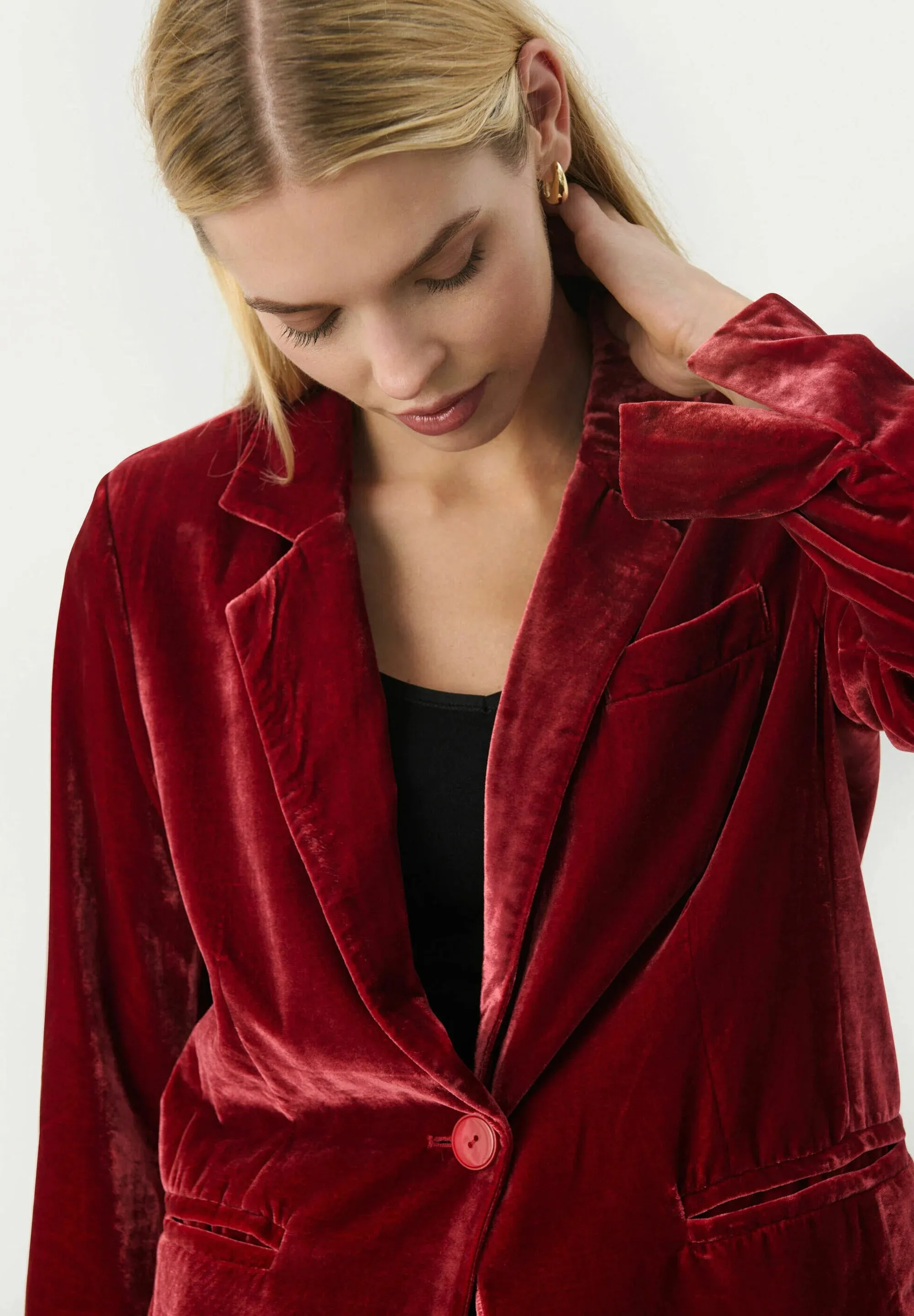 PART TWO LORETTA BLAZER RYTHMIC RED