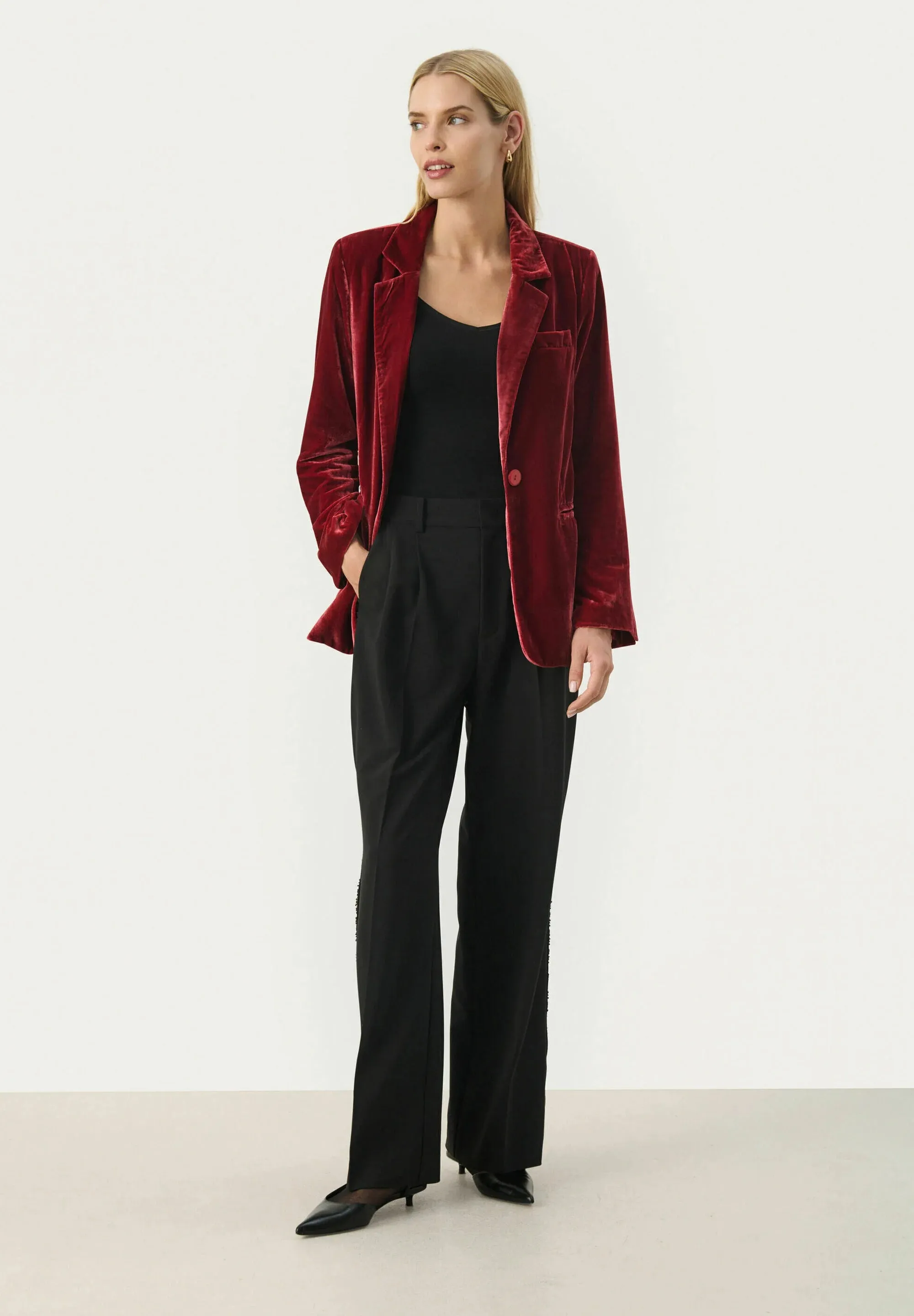 PART TWO LORETTA BLAZER RYTHMIC RED