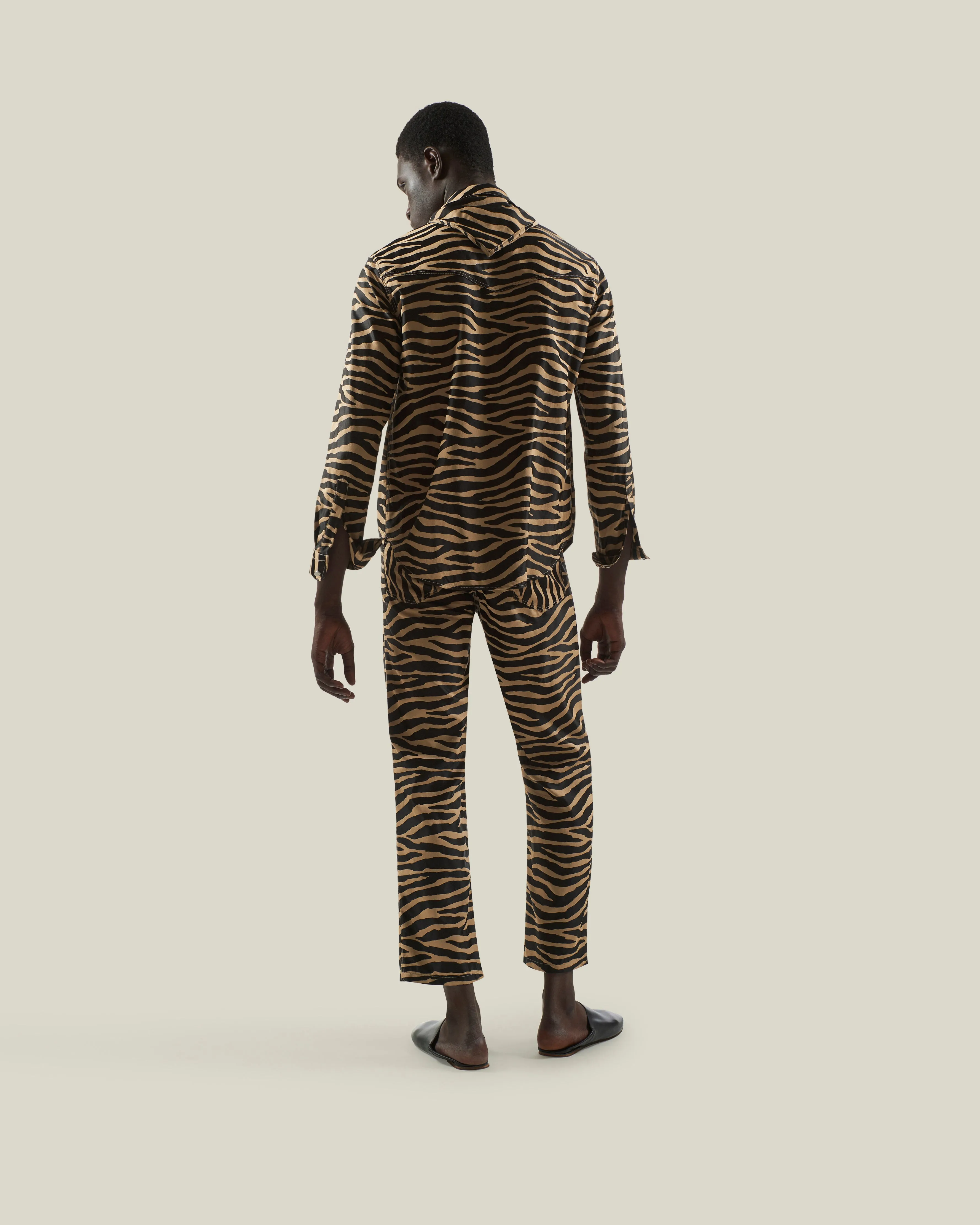Pedro Overshirt in Sand & Black
