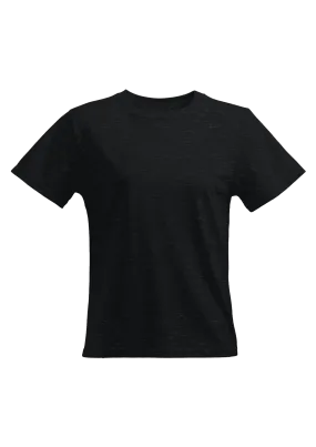 Perfect TShirt Co Women's Short Sleeve Crew Neck Charcoal Black Triblend Relax Fit T-Shirt