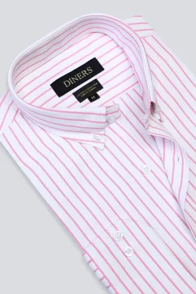 Pink Pinstripe Casual Shirt