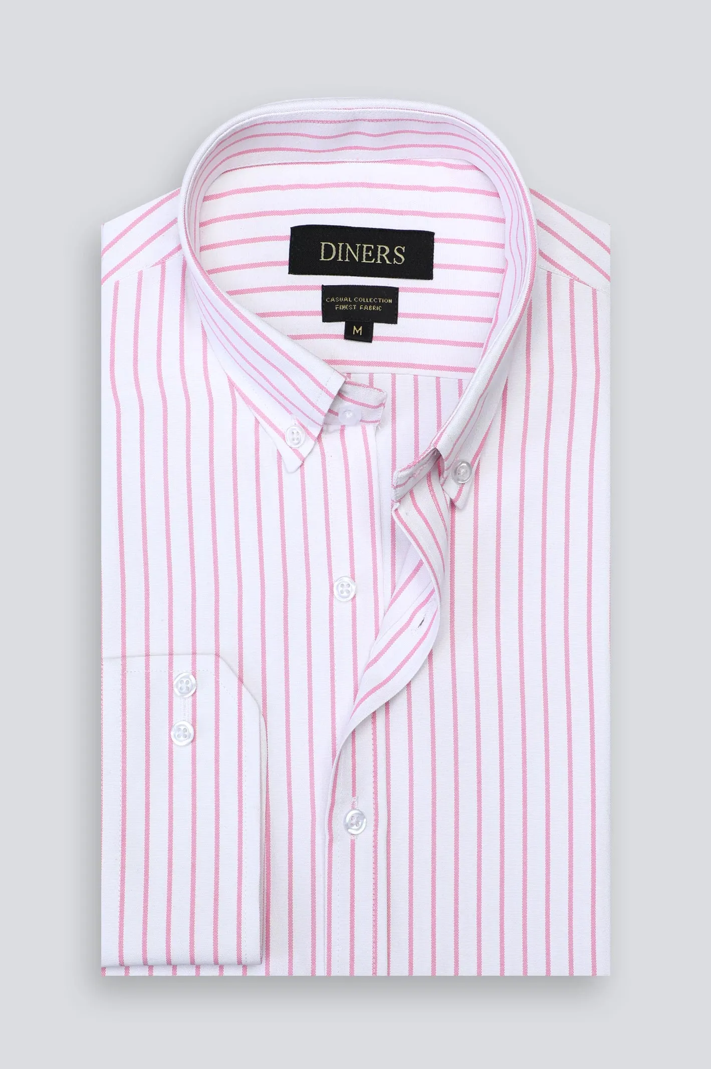 Pink Pinstripe Casual Shirt