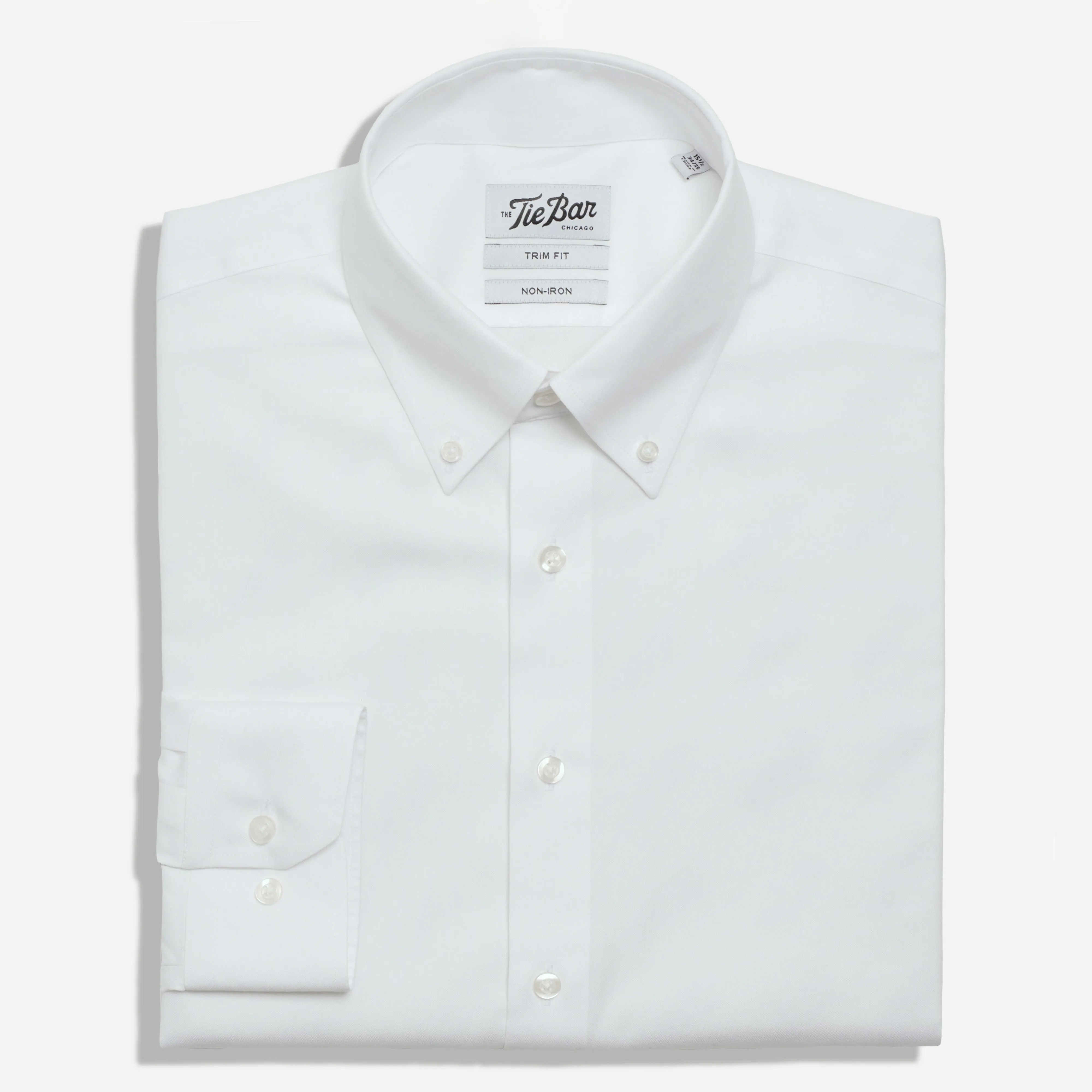 Pinpoint Solid - Button-Down Collar White Non-Iron Dress Shirt