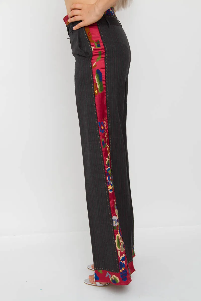 PINSTRIPE WIDE LEG PANTS