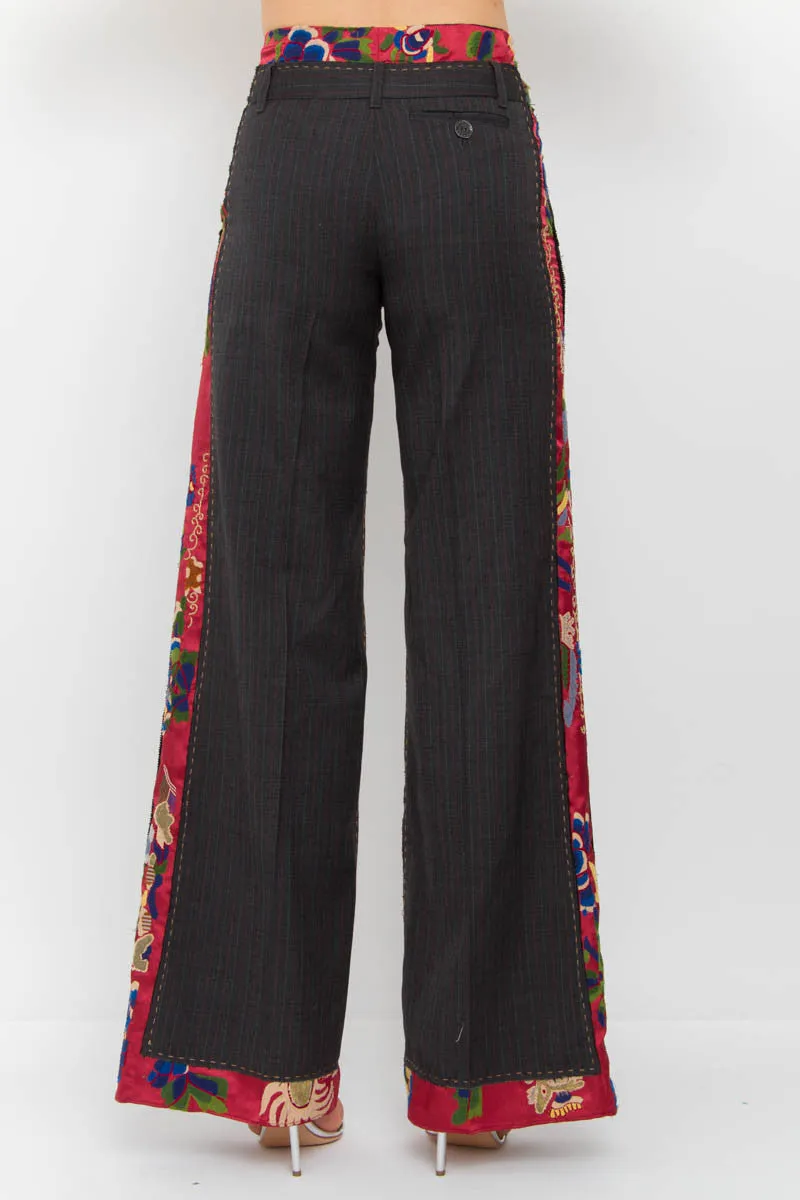PINSTRIPE WIDE LEG PANTS