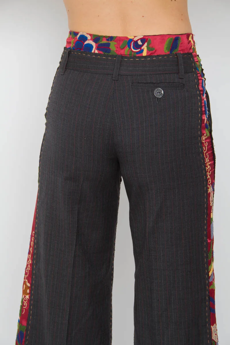 PINSTRIPE WIDE LEG PANTS