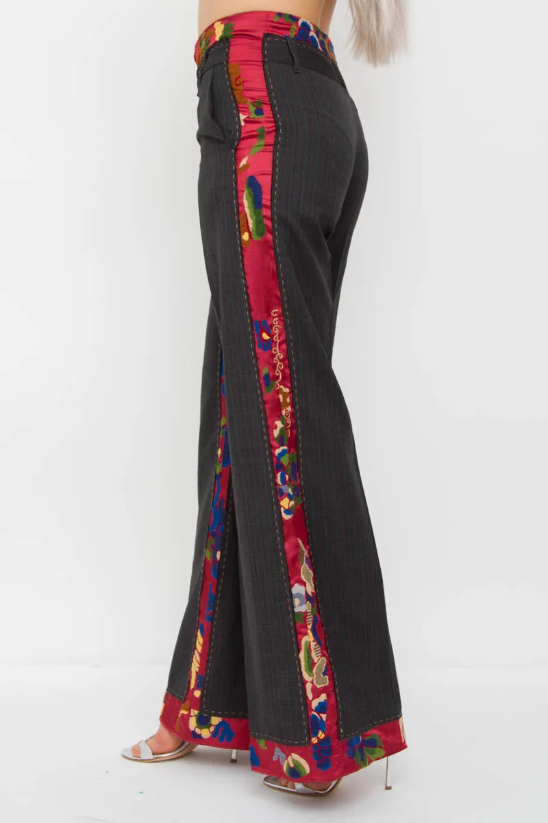 PINSTRIPE WIDE LEG PANTS