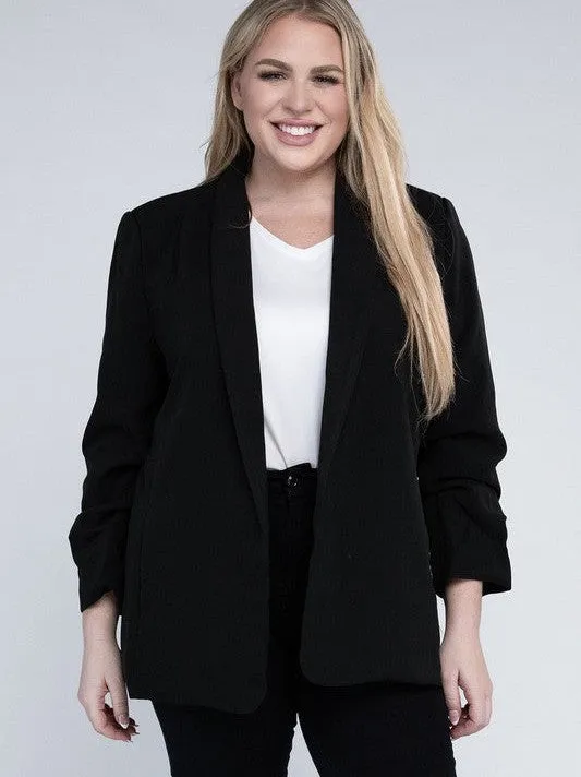 Plus Wardrobe Essential Shawl Lapel Blazer