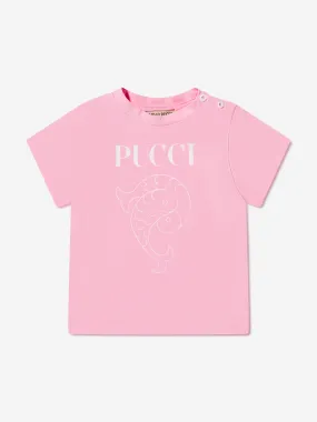 Pucci Baby Girls Logo T-Shirt in Pink