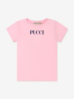 Pucci Girls Fish Logo T-Shirt in Pink