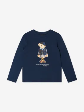 Ralph Lauren Girls Long Sleeve Bear T-Shirt