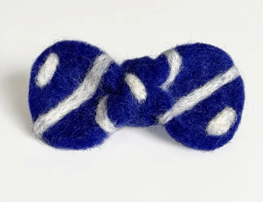 Removable Pet Collar Accessory- Felt Wool Bow Tie