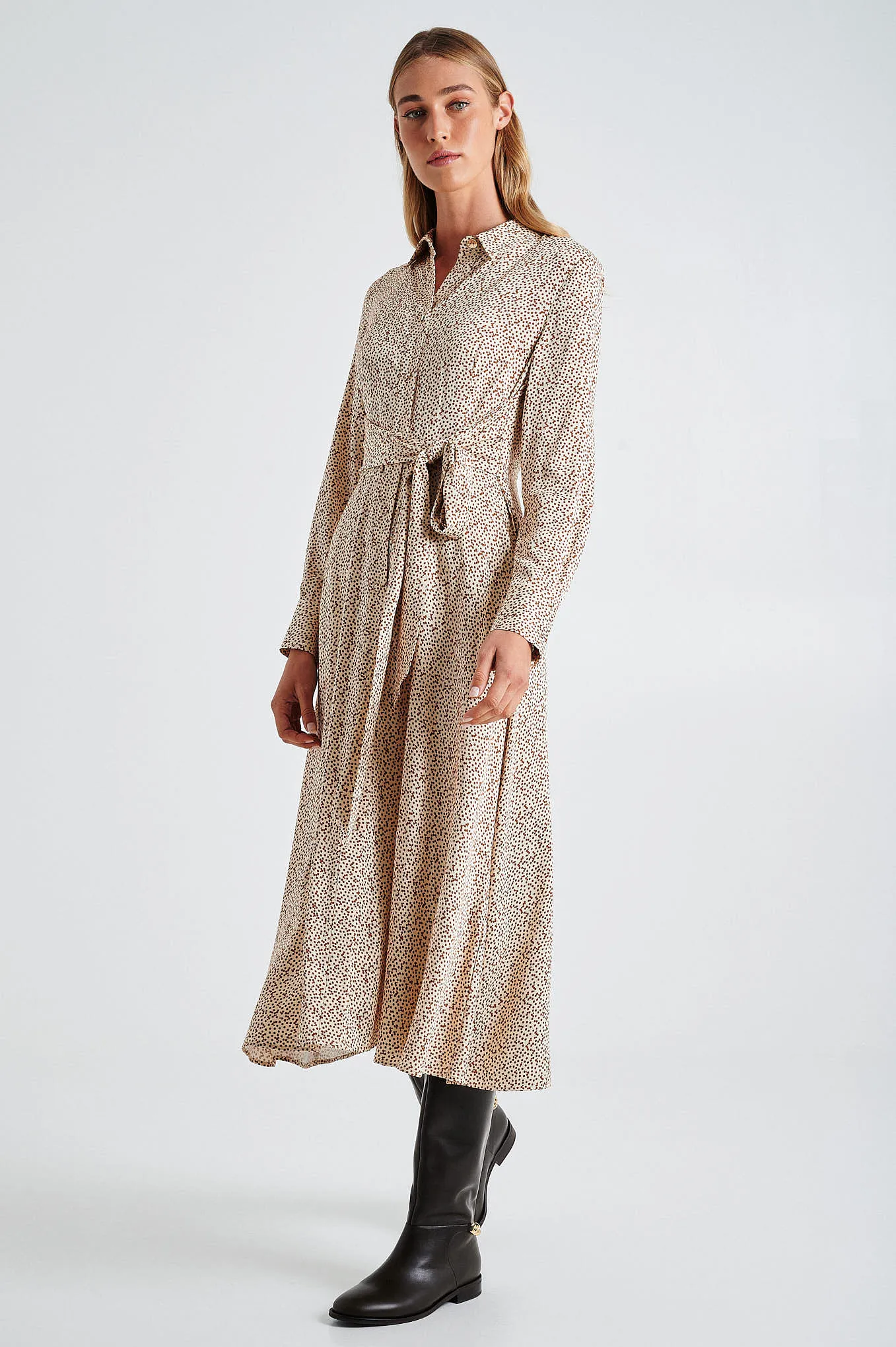 Respekt printed dots shirt dress