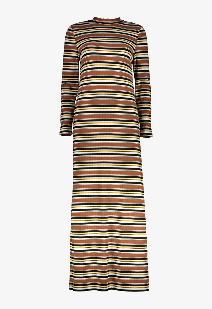 Ribbed Stripes Knit Dress