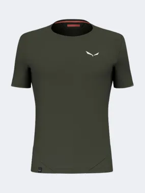 Salewa Pedroc Dry  Men Hiking T-Shirt Green Olive