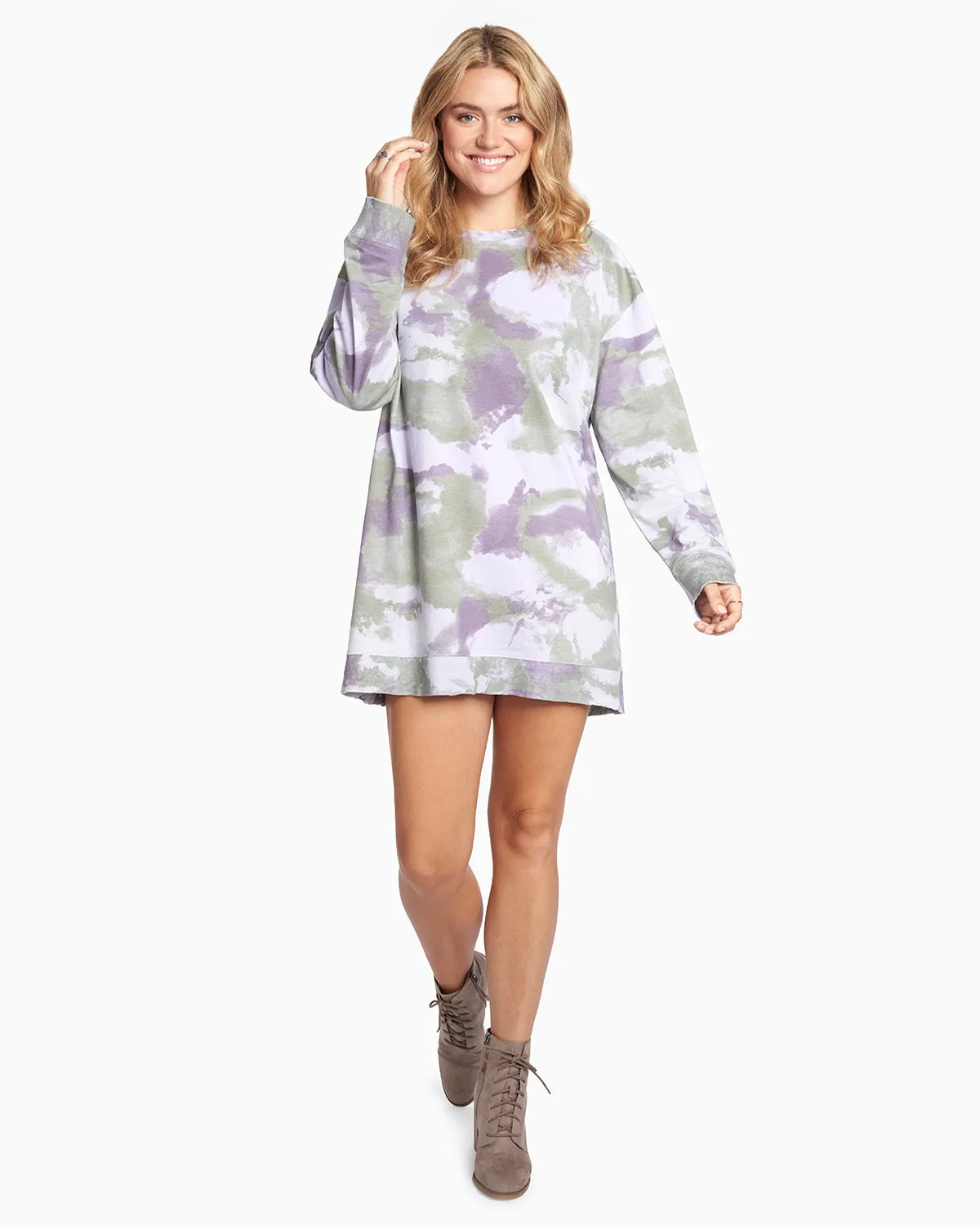 Samata Long Sleeve Tee Shirt Dress